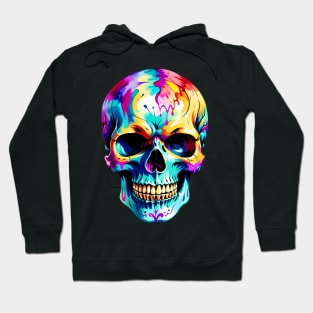 Colored Skull Design in Vibrant Vector Style Hoodie